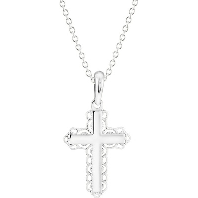 Gemmax Řetízek s křížkem z bílého zlata GUSWN-41471-39271