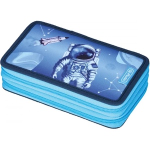 Herlitz Ученически несесер с 23 части, 2 ципа, Cosmic Explorer - Herlitz