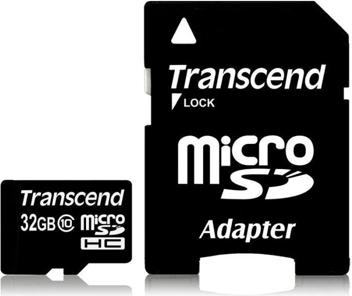 Transcend microSDHC 32GB C10 + Adapter (TS32GUSDHC10)