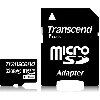 Transcend microSDHC 32GB C10 + Adapter (TS32GUSDHC10)