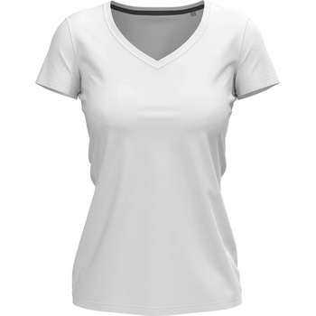 Stedman stretch-t v-neck st9710 / Дамска еластична тениска с v-образно деколте - бяла l (st9710whil)