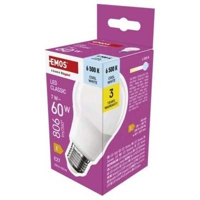 Emos LED žárovka Classic A60 E27 7 W 60 W 806 lm