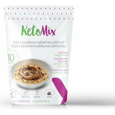 KetoMix Proteínová kaša s banánovo-jablčnou príchuťou 280 g