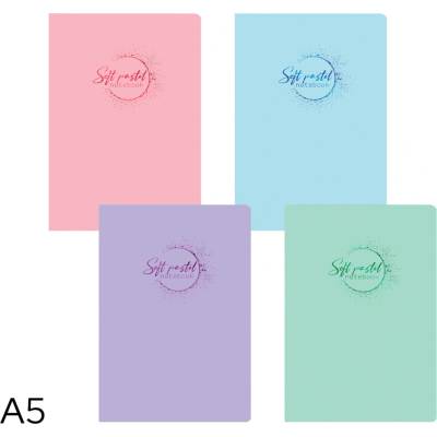 LASTVA Sešit A5 linka 52l Soft pastel mix