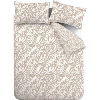 Catherine Lansfield Светлокафяво двойно спално бельо 200x200 cm Sorrel Leaves - Catherine Lansfield (BD/59051/W/DQS/NT)