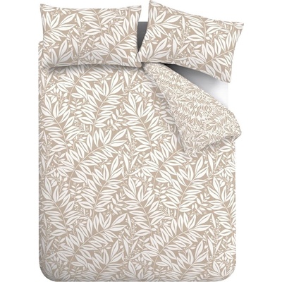 Catherine Lansfield Светлокафяво двойно спално бельо 200x200 cm Sorrel Leaves - Catherine Lansfield (BD/59051/W/DQS/NT)