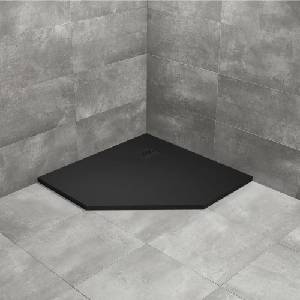 Radaway Душово корито Radaway Kyntos PT 80x80 см, черно, композитно, петоъгълно (HKPT8080-54)