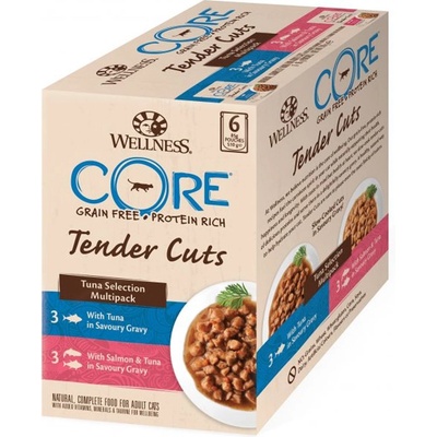 Wellness Core Tender Cuts Мултипак с риба тон 6 x 85 г