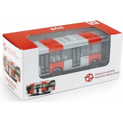 Rappa 241107 Kovový autobus PID Praha červená 8 cm