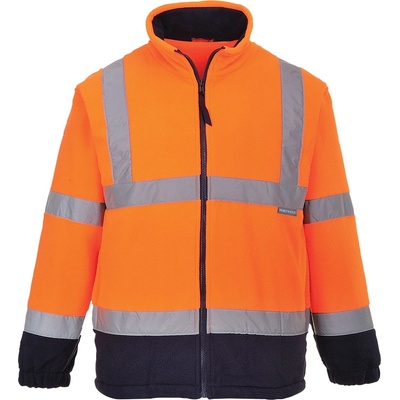 Portwest hi-vis fleece f301 / Светлоотразително поларено яке - hv оранжево/тъмносиньо l (f301onrl)