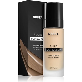 NOBEA Day-to-Day Fluid Foundation дълготраен фон дьо тен цвят 02 Ivory beige 28ml