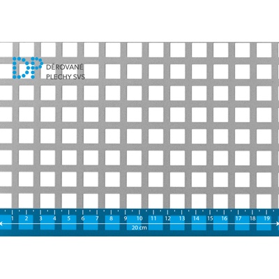 Děrovaný plech hliníkový Qg 10-15 (tl. 1,50 x 1000 x 2000 mm), jakost Al 99,5%