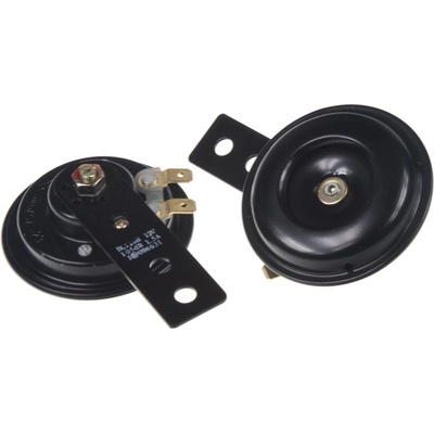 Diskový klakson (vysoký a nízký tón), průměr 65mm, 12V