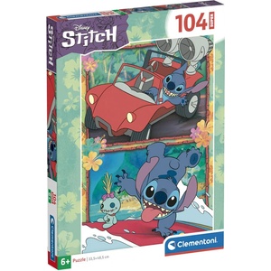 Clementoni Детски пъзел Clementoni - Stitch, 104 части (27571)