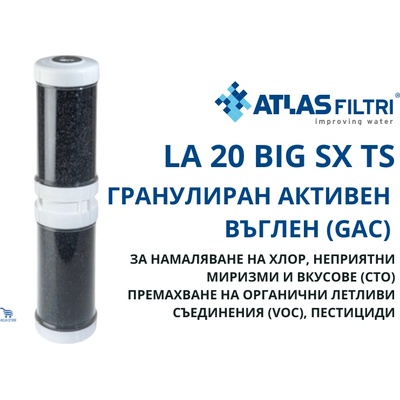 Atlas Filtri Atlas LA 20 BIG SX TS Контейнер с гранулиран активен въглен 20" BIG (RA5187625)