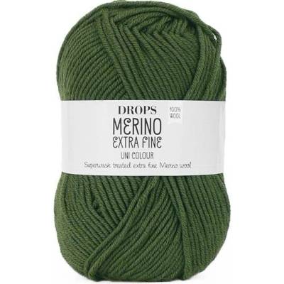 Příze DROPS Merino Extra Fine uni color 52 - zelená listová