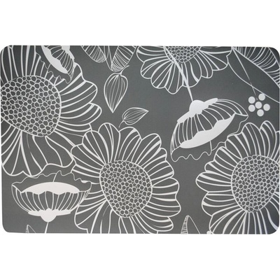TORO Plastové prestieranie kvety GREY 28x43cm
