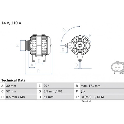 Generátor BOSCH 0 986 045 320 (0986045320)