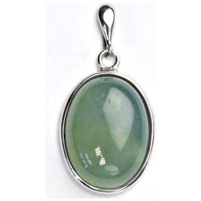 Čištín Stříbrný přívěsek s přírodním kamenem akvamarin B 16 x P 1455