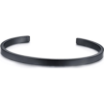 Steel Edge Pevný náramok z chirurgickej ocele SEB304 Čierna