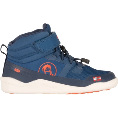 Trollkids Детски зимни ботуши Trollkids Kid's Hovden Barefoot Winter Hiker Winter boots - Nordic Blue / Flame Orange - размер 28 (EU) (702-4704-0311)