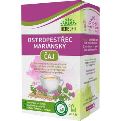 GALMED Herbofit bylinný čaj ostropestřec sáčky 20 x 1,5 g