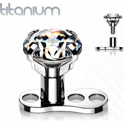 S4U Kompletní microdermal piercing 1,2 mm čirý zirkon (5 mm) MD030C-05