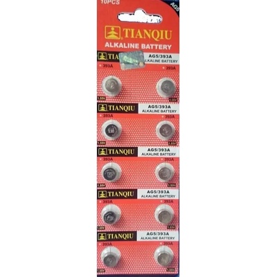 10 броя алкални батерии тип ag5/393a