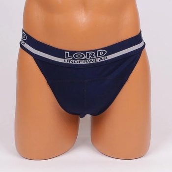 Image 1 of Изрязан мъжки слип в тъмносин цвят с надпис