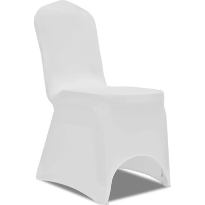 vidaXL Еластични калъфи за столове, бели - 50 броя (241196)