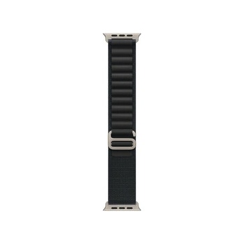 Apple Watch 49mm Loop: Black Alpine Loop - Small - Natural Titanium Finish (mfte4zm/a)