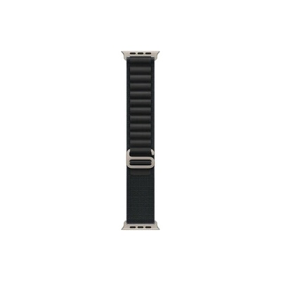 Apple Watch 49mm Loop: Black Alpine Loop - Small - Natural Titanium Finish (mfte4zm/a)