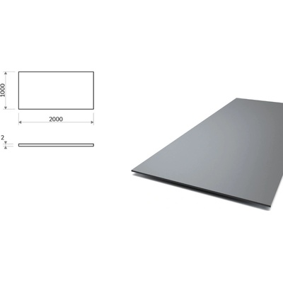 Oceľový plech 1x2 m, hrúbka 2 mm (DC01)
