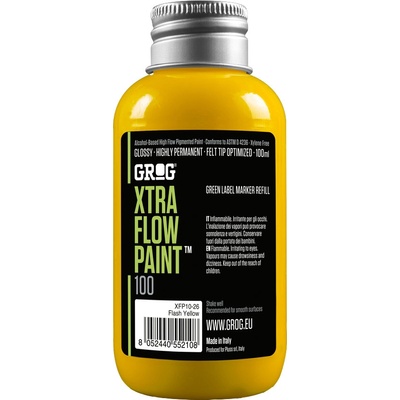 Grog Extra flow paint náplň 100 ml Flash Yellow