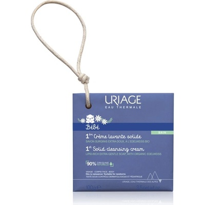 Uriage Bébé 1st Créme lavante solide krémové mýdlo pro jemnou a hladkou pokožku pro děti od narození 100 g