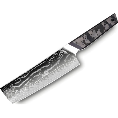 HARAHU Дамаски кухненски нож TA-37576 - Nakiri / Черен / Сив KP37576 (TA-37576)