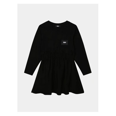 DKNY Ежедневна рокля D32895 S Черен Regular Fit (D32895 S)