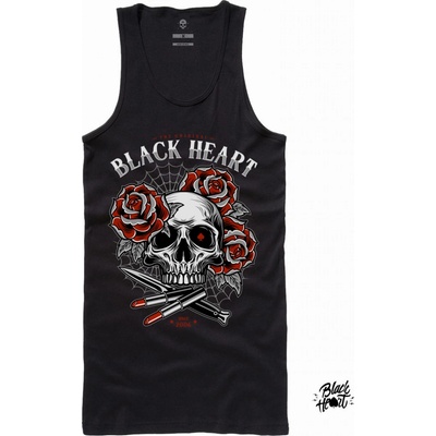Black Heart LIPSTICK SKULL černá