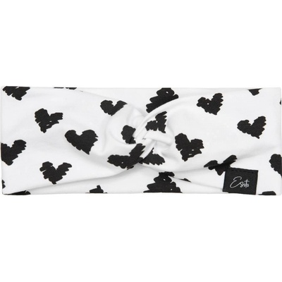 ESITO Dievčenská čelenka do vlasov Black heart biela