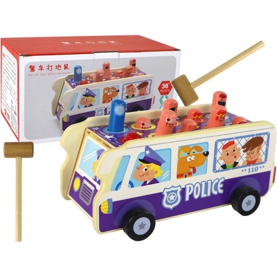 RKToys zatloukací hra Policejní autobus s kladívkem
