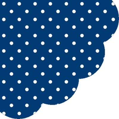PAW ubrousky Dots Dark Blue R 32cm