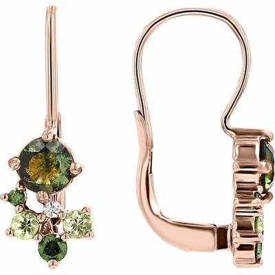 Eppi Cluster náušnice s vltavíny, safíry a diamanty Gita E48167