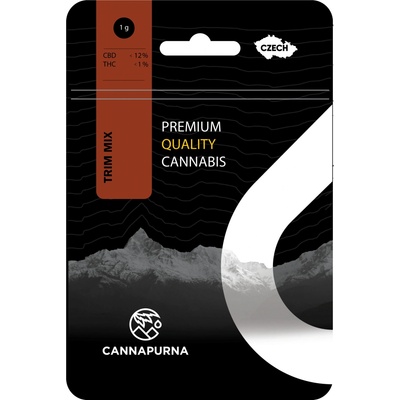 Cannapurna CBD květy konopí 12 % indoor TRIM mix1 % THC 20 g