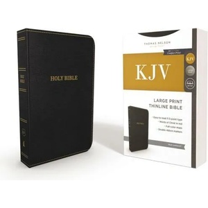 KJV, Thinline Bible, Large Print, Imitation Leather, Black, Red Letter Edition | Thomas Nelson (ISBN: 9780718098070)