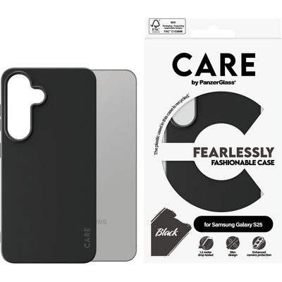 Panzer Гръб Care by PanzerGlass за Samsung Galaxy S25, Fashionable Case, Черен