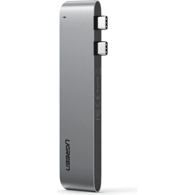 UGREEN Адаптер UGREEN CM251, 6в2, USB-C за MacBook Air / Pro, сив (60560-ugreen)