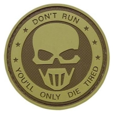 TRU-SPEC Nášivka DON´T RUN - GHOST velcro
