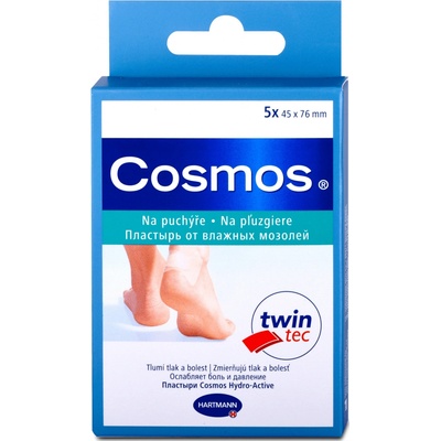 Cosmos Na pľuzgiere na päte náplasti 4,5 x 7,6 cm 5 ks