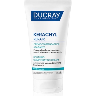Ducray Keracnyl Repair Soothing Compensating Cream успокояващ и хидратиращ крем за чувствителна кожа склонна към акне 50ml