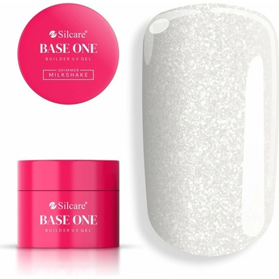 gel Base One gel na nehty samovyrovnávací stavební shimmer milkshake 50g